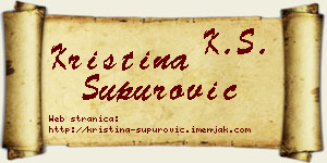 Kristina Supurović vizit kartica